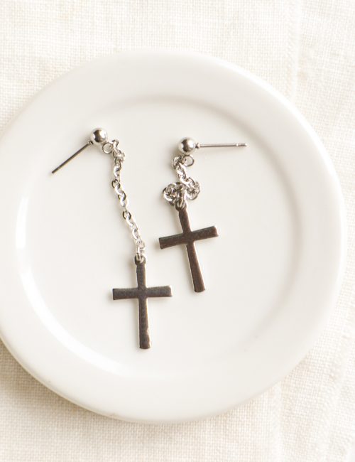 BTS V cross earrings