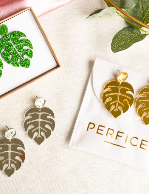 Monstera Large Earrings