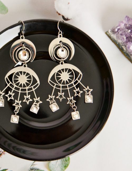 Niobium Crystal Eyes Earrings