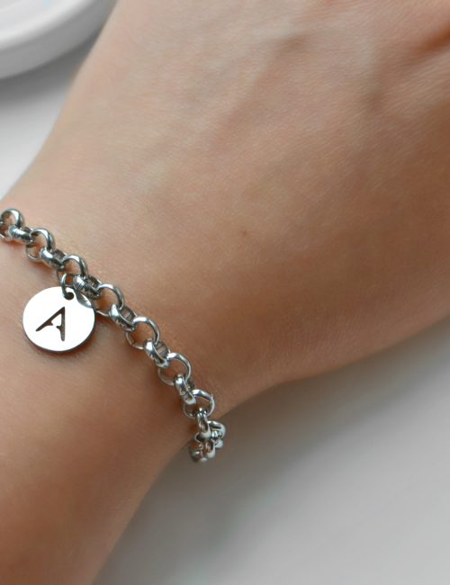 Monogram Silver Bracelet
